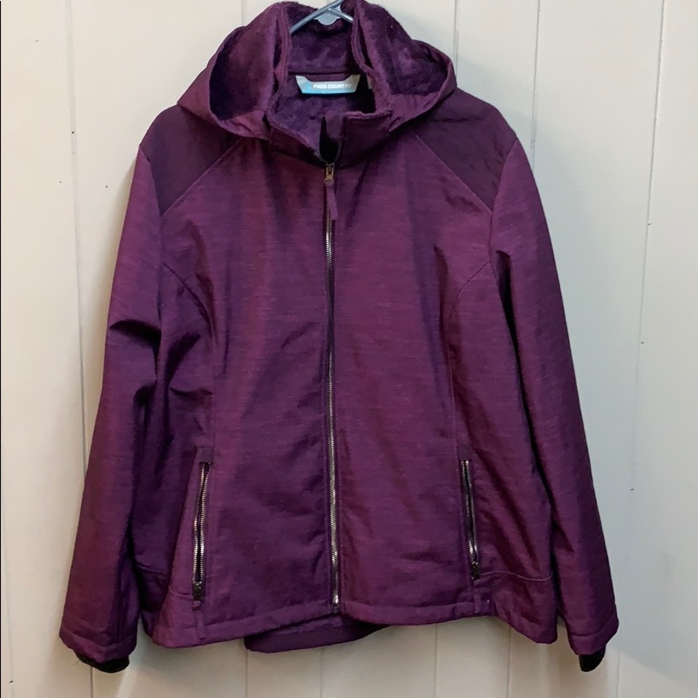 Free Country Fleece Lined Knit Jacket